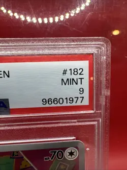 PSA 9 Mint 2024 Pokemon TEF EN Minccino 182/162 Illustration Rare - Image 4