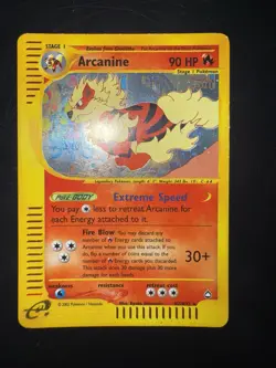 Pokemon Aquapolis Arcanine H2/H32 Holo EXC - Image 1