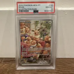 PORTUGUESE Pokemon Eevee 188/167 Sv06: Twilight Masquerade Holo PSA 10 - Image 1