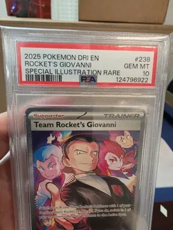 2025 POKEMON DRI EN-SPECIAL ILLUSTRATION RARE #238 TEAM ROCKET'S GIOVANNI PSA 10 - Image 4