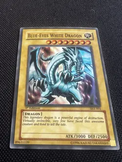Yugioh! Blue-Eyes White Dragon SKE-001 Super Rare 1st Edition NM - Image 1