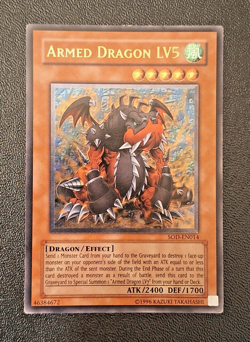 Yu-Gi-Oh! TCG Armed Dragon LV5 (SOD-EN014) Ultimate Rare LP/MP - Image 1