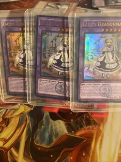 Yugioh! 3x Lady's Dragonmaid BLMM-EN049 Emblazoned Ultra Rare 1st Ed NM - Image 1