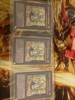 Yugioh! 3x Lady's Dragonmaid BLMM-EN049 Emblazoned Ultra Rare 1st Ed NM - Image 2