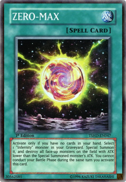Yugioh! ZERO-MAX TSHD Super Rare 1st Ed NM - Image 1