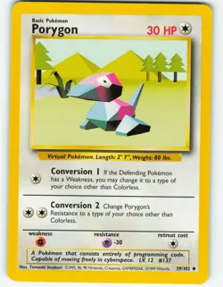 Porygon - 39/102 Base Set - Pokemon TCG - 1999 - Image 1