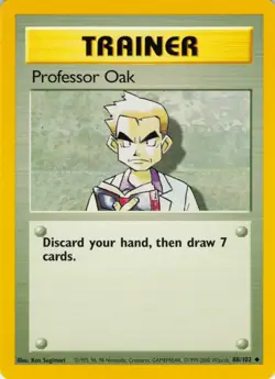 Professor Oak - 4th Print [1999-2000] - 88/102 Base Set - Pokemon TCG - 1999 - Image 1