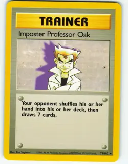 Impostor Professor Oak - 73/102 Base Set - Pokemon TCG - 1999 - Image 1