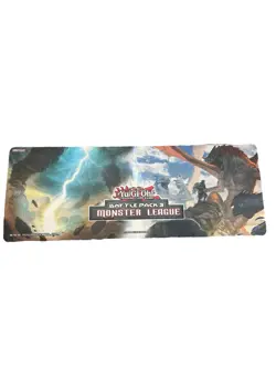 VINTAGE Yu-Gi-Oh Battle Pack 3 Monster League Trading Card Game Mat 1996 9”x24” - Image 1
