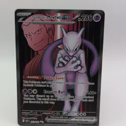 Pokemon TCG, Team Rocket's Mewtwo ex 213/182 Destined Rivals Full Art - Image 1