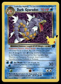 Dark Gyarados Stage 1/Rare Holo #8 - Rare - Pokemon Celebrations - LP - Image 1