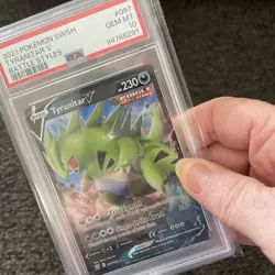 PSA 10 Tyranitar V 097/163 Pokemon TCG Ultra Rare Battle Styles 2021, GEM MINT - Image 2