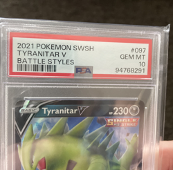 PSA 10 Tyranitar V 097/163 Pokemon TCG Ultra Rare Battle Styles 2021, GEM MINT - Image 3