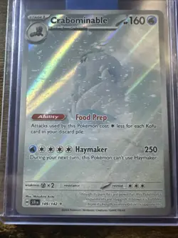 Crabominable 149/142, Stellar Crown Illustration Rare, Full Art Holo Pokemon TCG - Image 1