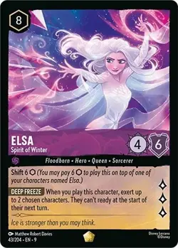 Disney Lorcana Fabled - 43 Elsa, Spirit of Winter - Legendary COLD FOIL - Image 1