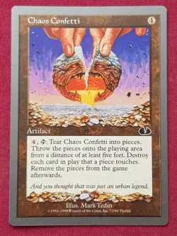 Magic The Gathering UNGLUED CHAOS CONFETTI artifact card MTG - Image 1
