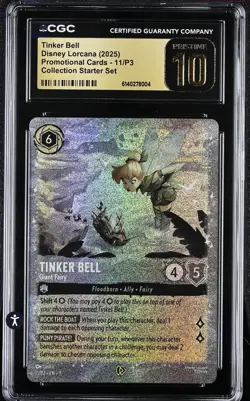 Disney Lorcana Tinker Bell Giant Fairy Fabled Collection- CGC PRISTINE 10 - Image 1