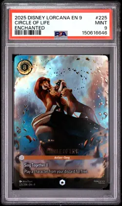 Disney Lorcana - Circle of Life Enchanted - Fabled - PSA 9 - Image 3