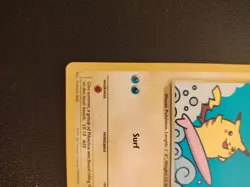 Pokemon Black Star Promo Card #28 Surfing Pikachu WOTC, Near Mint Condition - Image 4