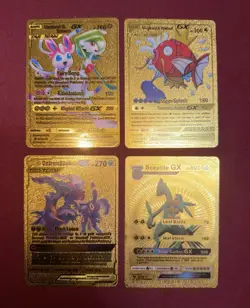 Pokemon TCG Tag Team & Normal Gold Foil Cards (Lot Of 4) All GX - Image 1