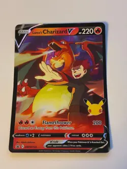 Pokemon Card TCG - Lances Charizard V SWSH133 Black Star Promo Celebrations NM - Image 1