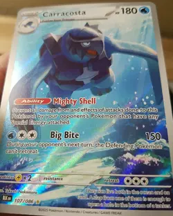 CARRACOSTA 107/086, HOLO, FULL ART, POKEMON CARD (NM) - Image 3