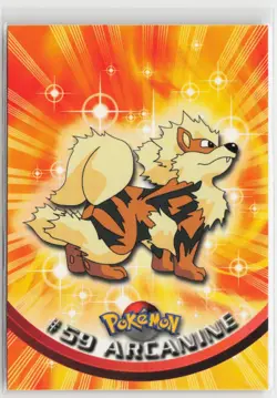 Arcanine #59 Topps Blue Label Non Foil Pokemon Card NM - Image 1