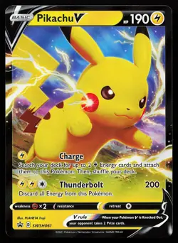 Pikachu V SWSH061 Holo Sword & Shield Promo Pokemon Card - Image 1