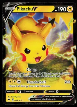 Pikachu V 043/185 Holo Vivid Voltage Pokemon Card - Image 1