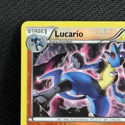 Pokemon Fates Collide Reverse Holo Lucario Card #47/124 LP - Image 2