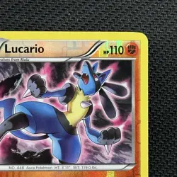 Pokemon Fates Collide Reverse Holo Lucario Card #47/124 LP - Image 3