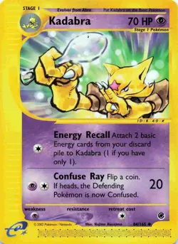 Pokemon Expedition 84/165 Kadabra Card - Image 1
