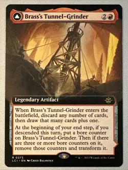MTG / Brass's Tunnel-Grinder / LCI / #373 / Regular (Extended Art) / Rare / NM - Image 1