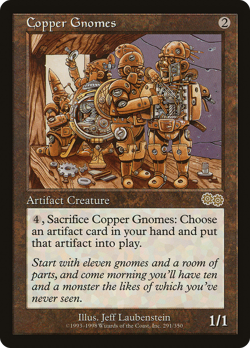 Copper Gnomes #291 (MP) Urza's Saga USG Magic MTG - Image 1