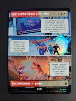 The Super Hero Civil War (Borderless Foil) Rare MTG Marvel Super Heroes - Image 1