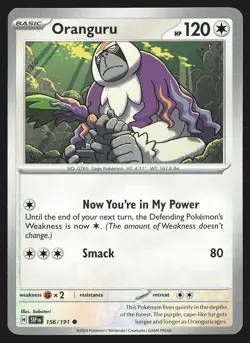 SV08: Surging Sparks Oranguru #156/191 Common Pokemon Card - Image 1