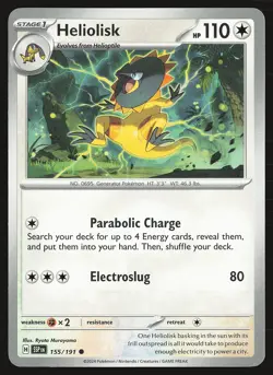 SV08: Surging Sparks Heliolisk #155/191 Common Pokemon Card - Image 1
