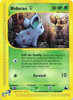Pokemon Card - Nidoran F Skyridge 81/144 Non Holo - Image 1