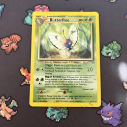 Butterfree 19/75 PL -Vintage Rare Pokemon Card- Neo Discovery (8q) - Image 1