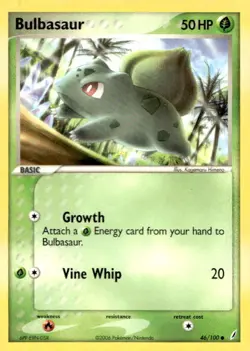 Bulbasaur 46/100 Common Crystal Guardians Pokemon Lightly Played - Image 1
