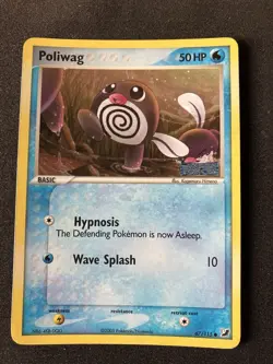 Pokemon TCG EX Unseen Forces Poliwag Card 67/115 Stamped Holo - Image 1