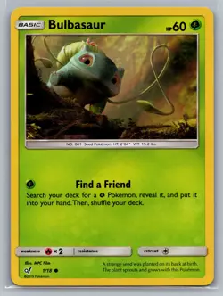 Bulbasaur (Holo Common) Detective Pikachu #1/18 Pokemon Card - Image 1