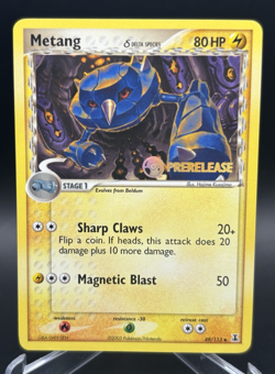 2005 Metang 49/113 EX Delta Species Pokemon Prerelease Stamped LP+ - Image 1