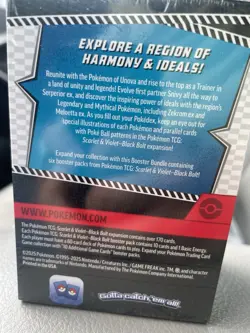 Sealed Pokemon TCG Scarlet & Violet—Black Bolt Booster Bundle 6 Packs English - Image 3