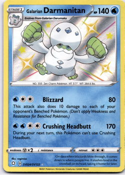 Pokemon TCG Galarian Darmanitan SV024/SV122 Shining Fates Shiny Vault Near Mint - Image 1