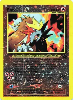Pokemon Card - Entei #34 Black Star WOTC Movie Promo Reverse Holo - Image 1