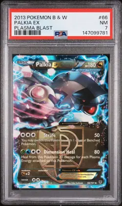 PSA 7 NM 2013 Pokemon Black & White B&W Palkia EX 66/101 Plasma Blast - Image 1