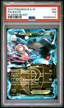 PSA 7 NM 2013 Pokemon Black & White B&W Palkia EX 66/101 Plasma Blast - Image 1