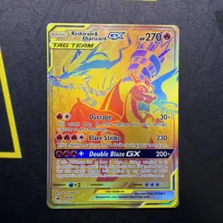 Reshiram & Charizard GX - SM247 Holo Promo Sun & Moon Promo Pokemon Holo NM - Image 1