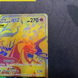 Reshiram & Charizard GX - SM247 Holo Promo Sun & Moon Promo Pokemon Holo NM - Image 3